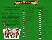 Tablet Screenshot of justsolitaire.com